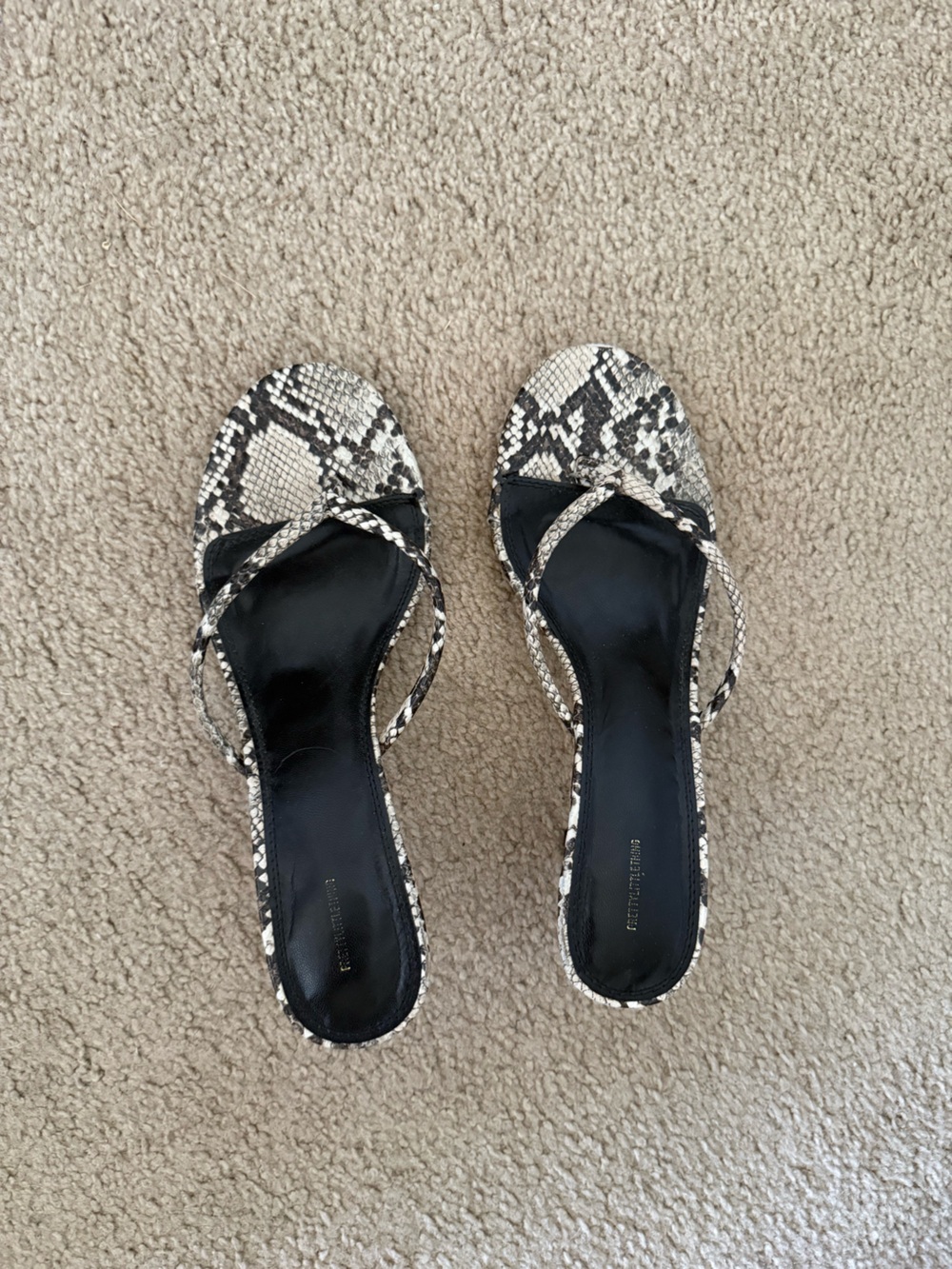 Pretty little thing snake print kitten heals
